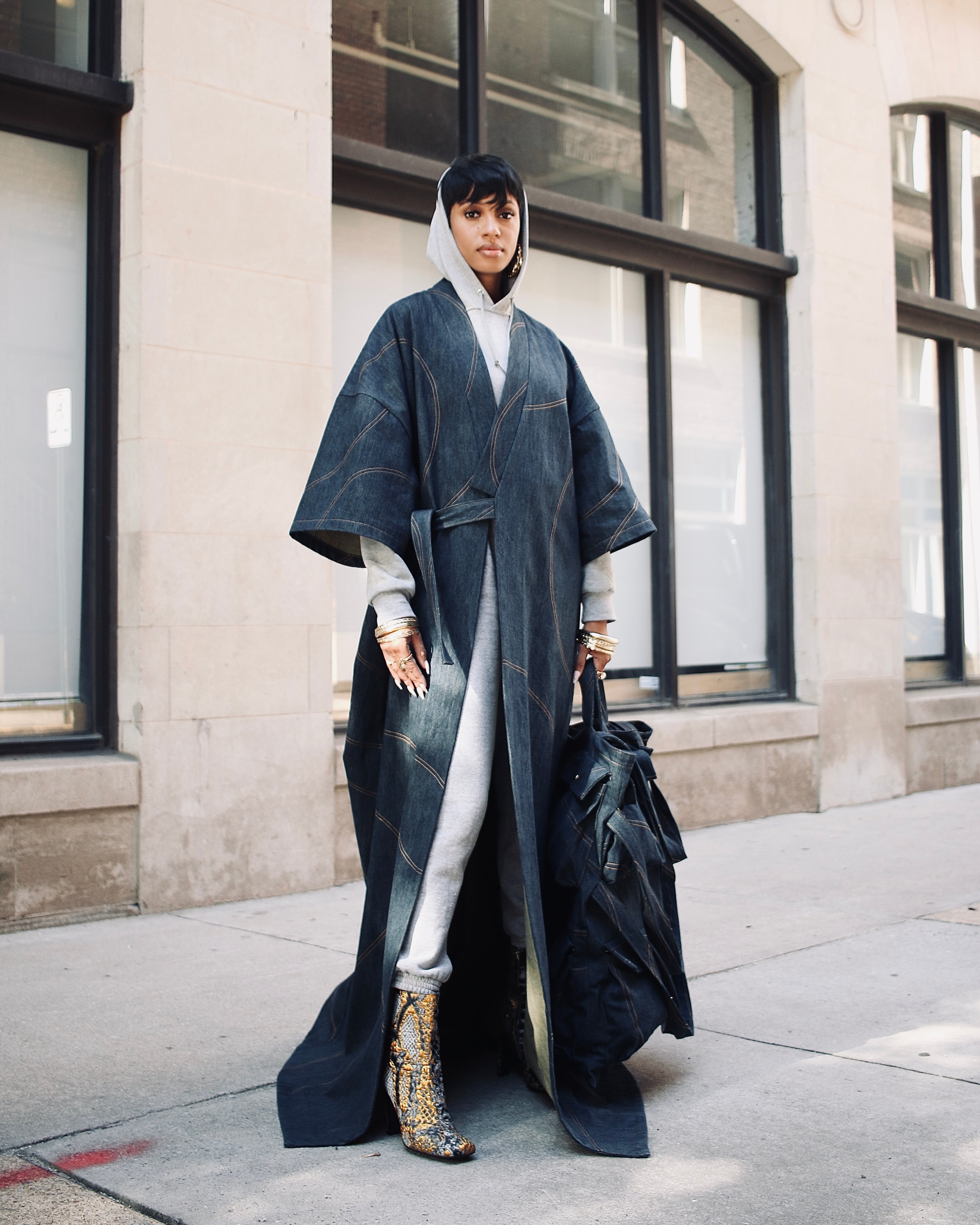 Denim Swirl Kimono