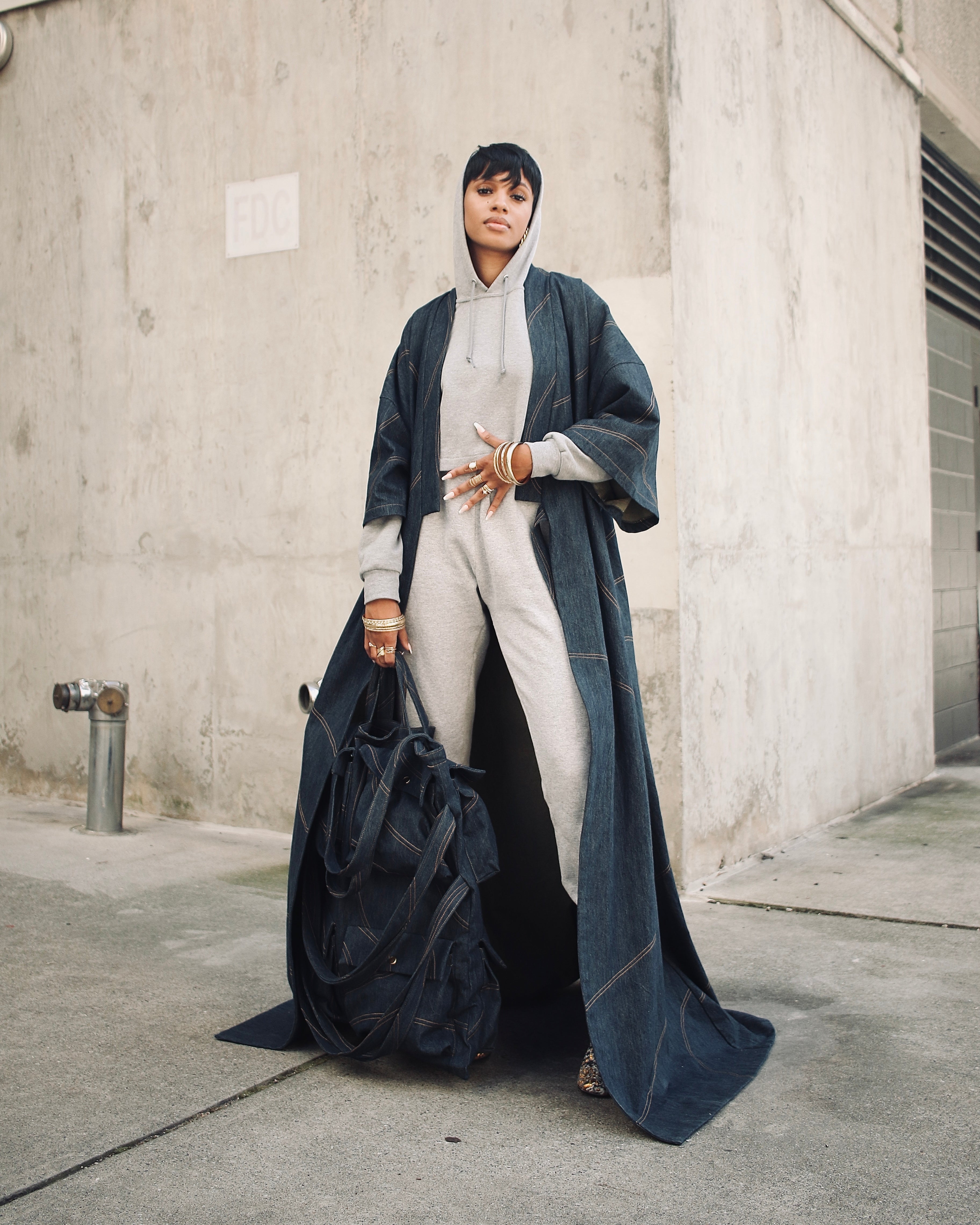 Denim Swirl Kimono