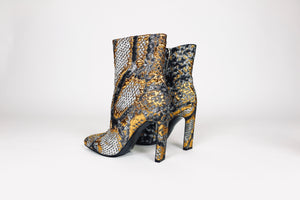 Square-toe Metallic Boot