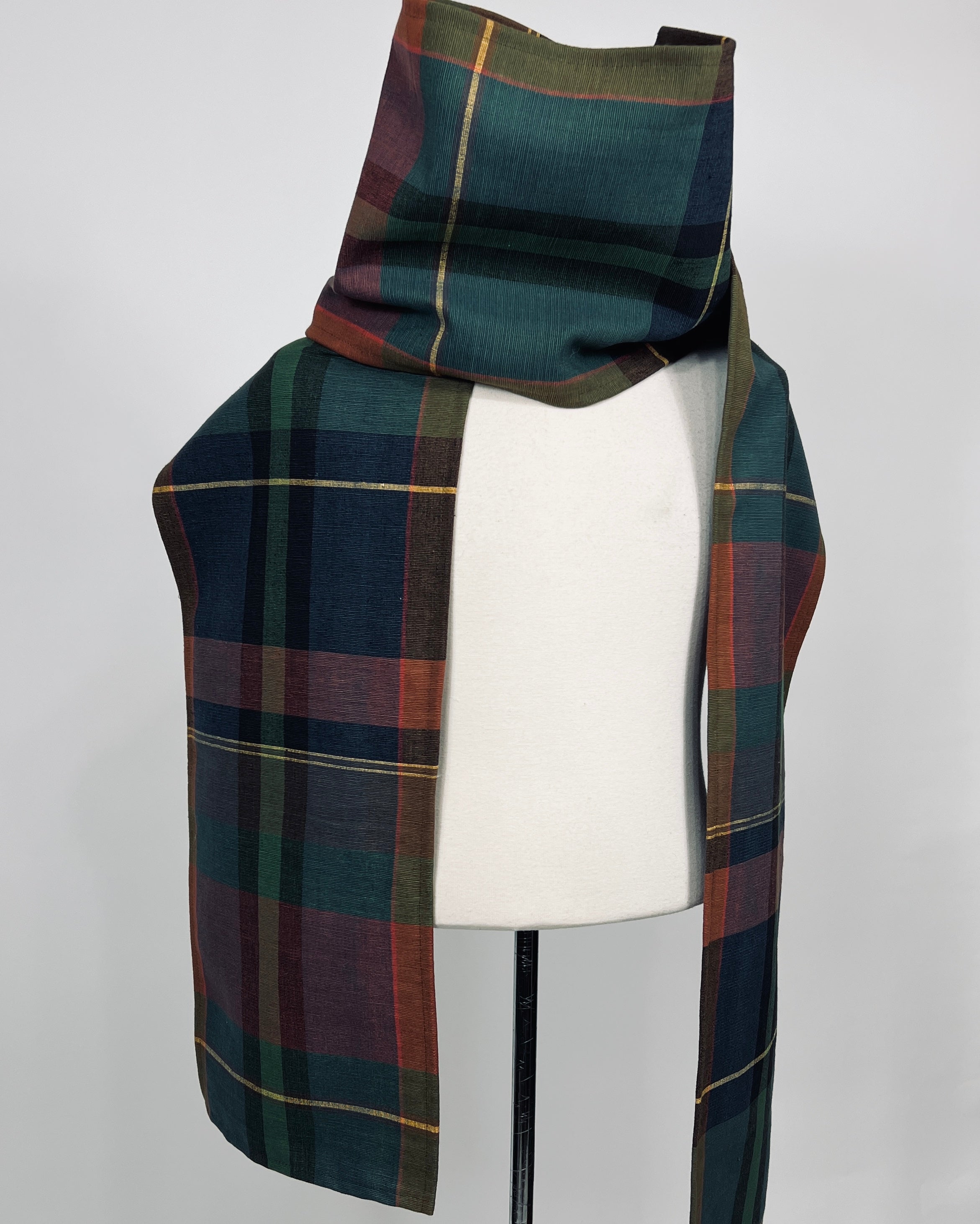 Plaid Cotton Twill Scarf