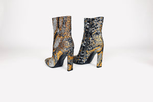 Square-toe Metallic Boot