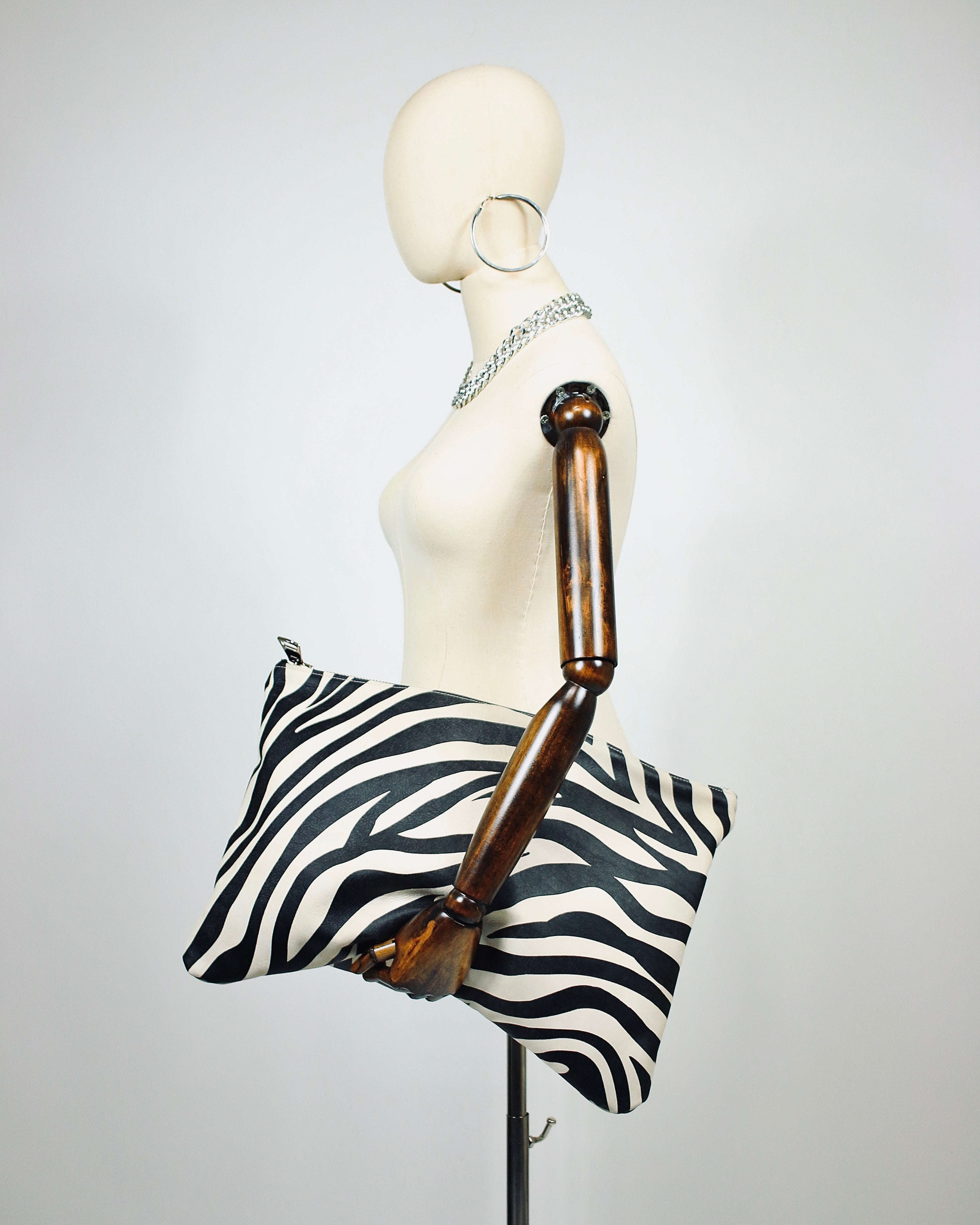 Oversized Zebra Clutch