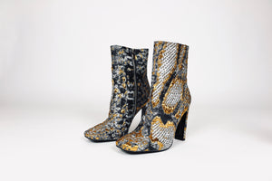 Square-toe Metallic Boot
