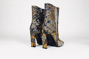 Square-toe Metallic Boot